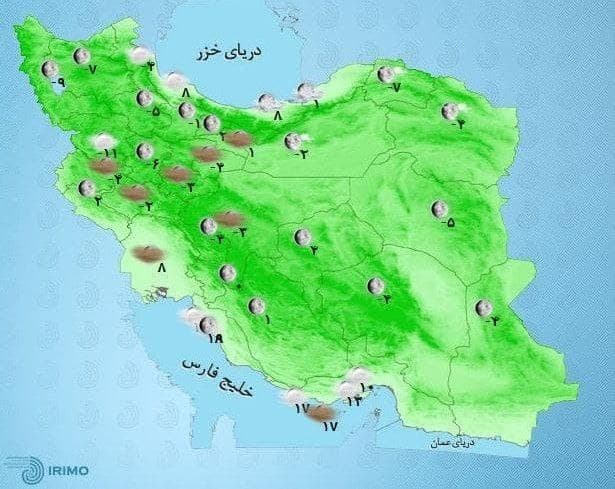 وضعیت آب و هوا، امروز ۶ بهمن ۱۴۰۰ / امشب، آغاز بارندگی‌ها از غرب کشور